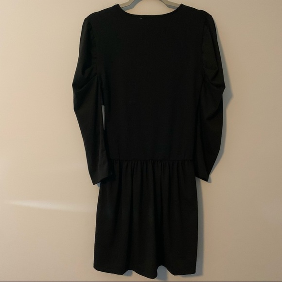 Women’s new Velvet Torch black rouched top long sleeve dress - Picture 5 of 5